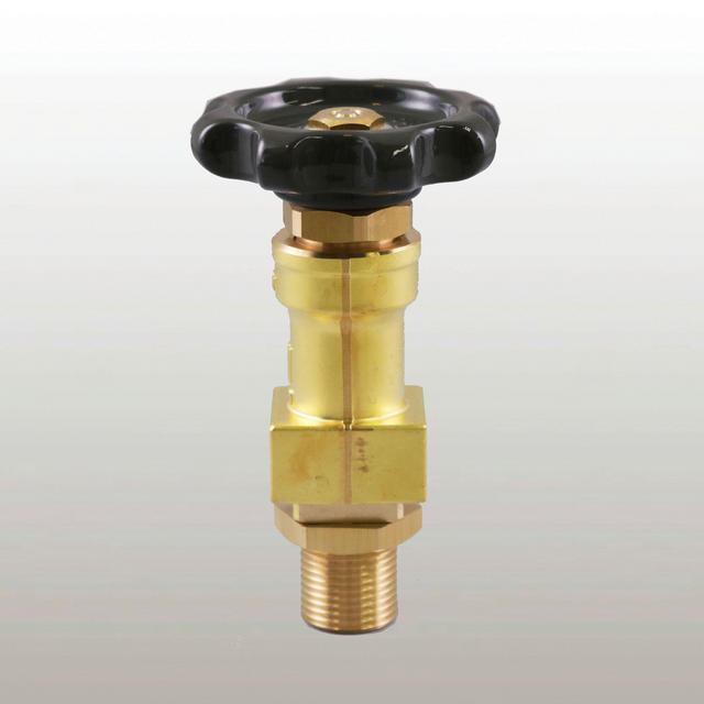 G-12型 一般高圧ガス配管用 黄銅製 バックシート式 充てん元弁（アングル型、4mm）