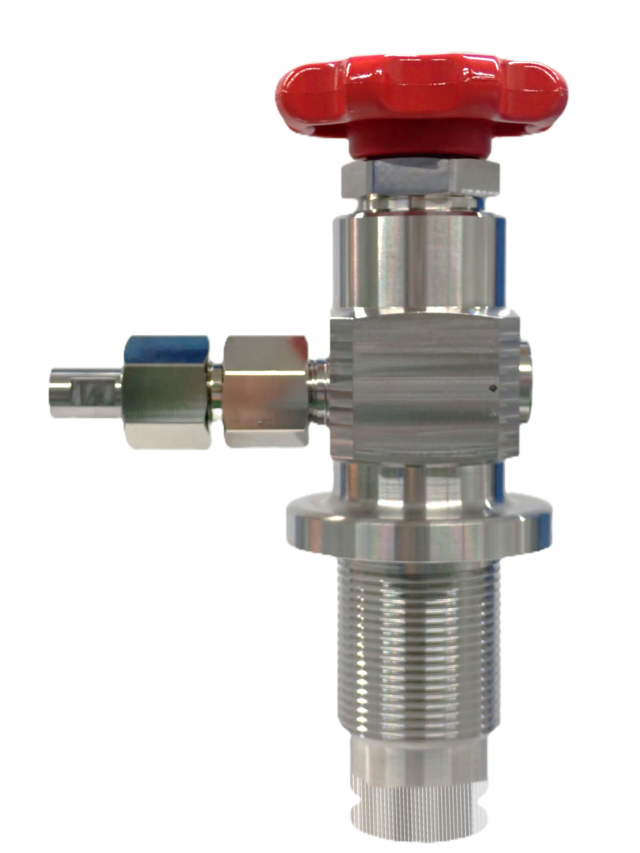 一般複合容器用　圧縮水素ガス手動バルブ（45MPa・SUS-700）