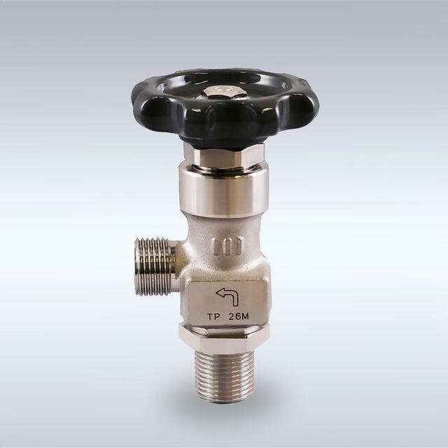 GS-12型 一般高圧ガス配管用 ステンレス製バックシートバルブ（アングル型、4mm）