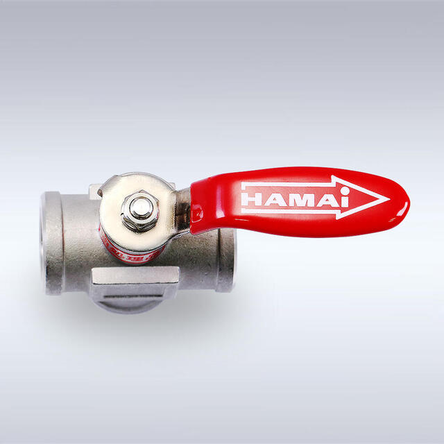 CSS-11型 PCW禁油仕様 ステンレス製 縦型3方ボールバルブ（10A）