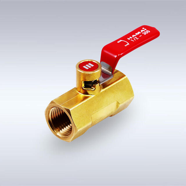 BBS-B51型 ロック機能付き レバーハンドル型 黄銅製ボールバルブ（08A～25A）