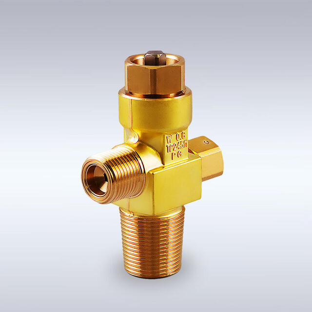 K-40型 中容器用 逆止弁付き 黄銅製バックシートバルブ（W22）