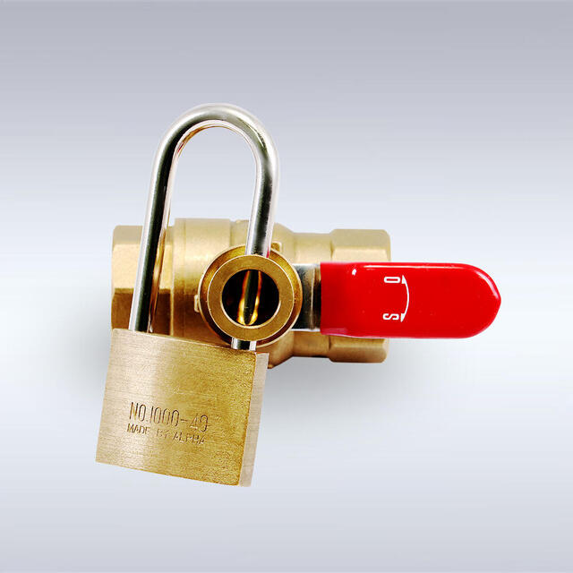 FBT-09型 キーロック機能付き フルボア相当 黄銅製ボールバルブ（20A～32A）