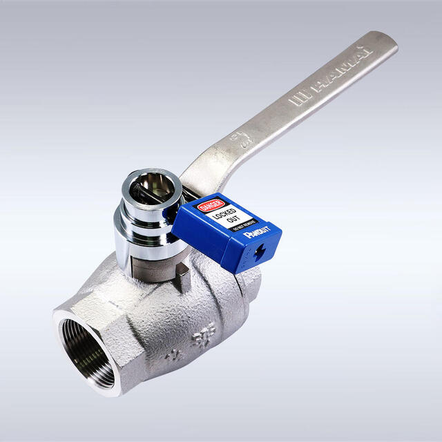 TSS-124型 PCW禁油仕様 RoHS2.0対応 キーロック機能付き ロックアウト フルボア相当 ステンレス製ボールバルブ（08A～50A）