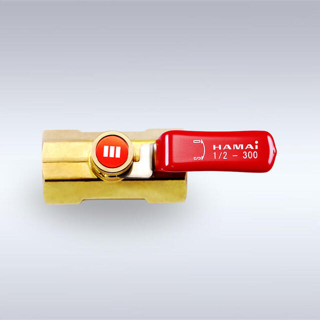 BBS-B51型 ロック機能付き レバーハンドル型 黄銅製ボールバルブ（08A～25A）