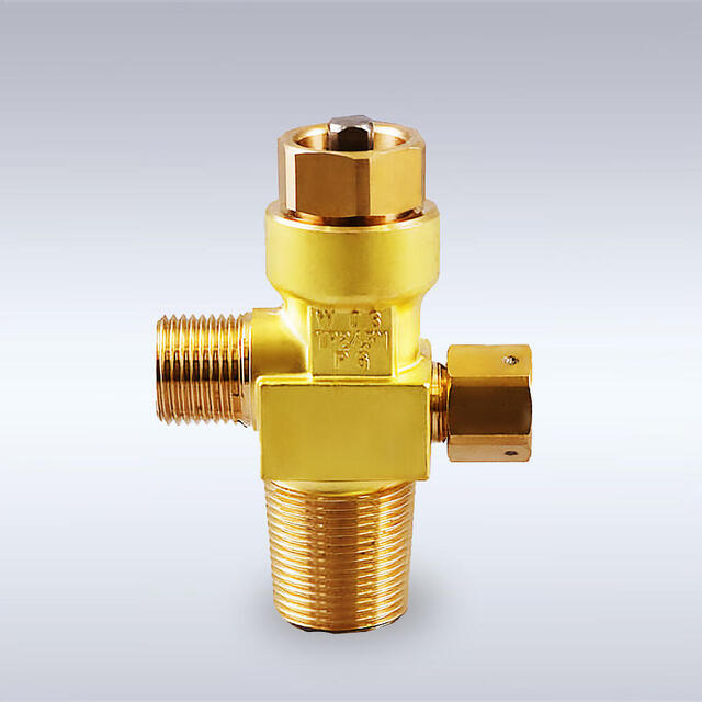 K-40型 中容器用 逆止弁付き 黄銅製バックシートバルブ（W22）