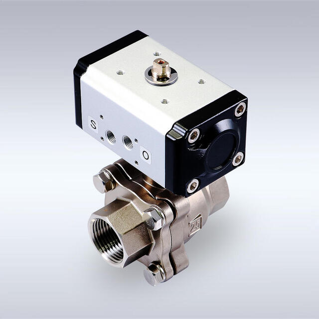 LAS-157型 フルボア相当タイプ ステンレス製 小型空圧自動ボールバルブ（10A～50A）