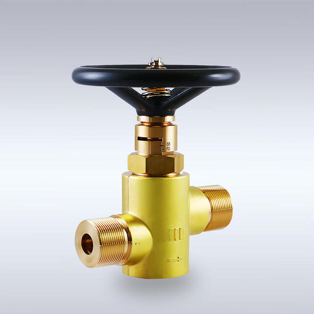 G-119-R型 一般高圧ガス配管用 黄銅製バックシートバルブ（ストレート型、19mm）