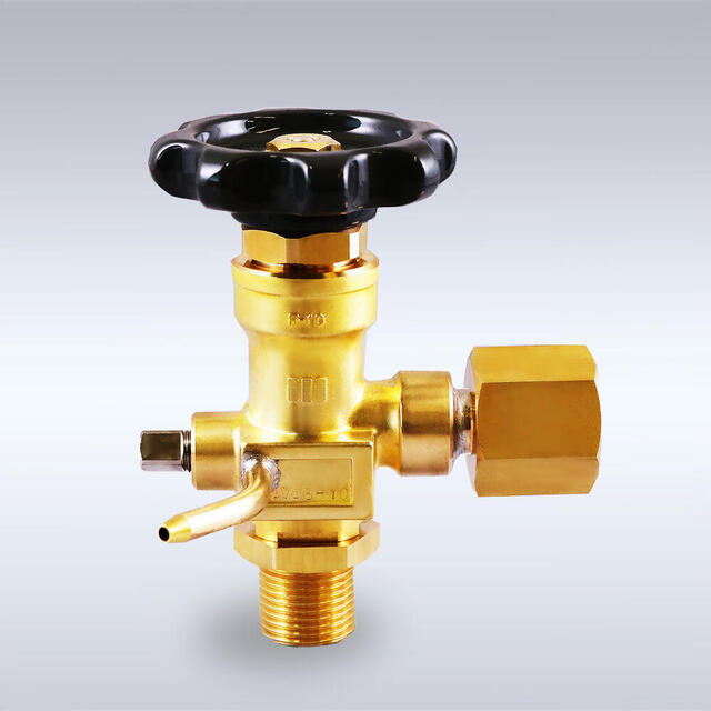 G-12-AS型 一般高圧ガス配管用 黄銅製 バックシート式 圧力計元弁（アングル型、4mm）