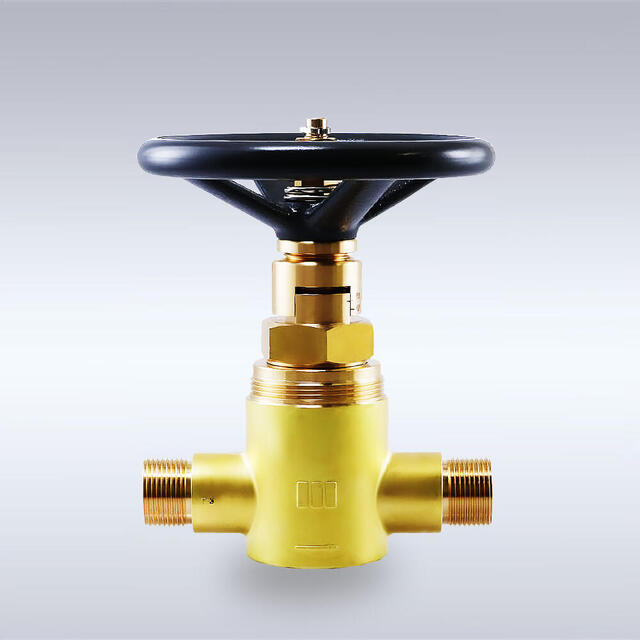 G-115-RB型 一般高圧ガス配管用 ボルト固定式 黄銅製バックシートバルブ（ストレート型、15mm）