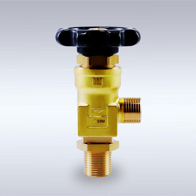 G-85型 一般高圧ガス配管用 黄銅製バックシートバルブ（アングル型、8mm）