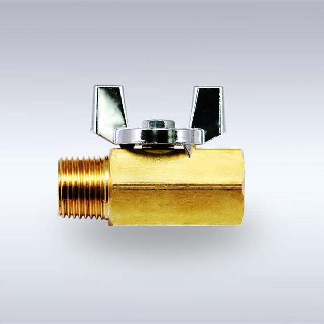 BBS-B47型 オス×メス 蝶ハンドル型 黄銅製ボールバルブ（15A）