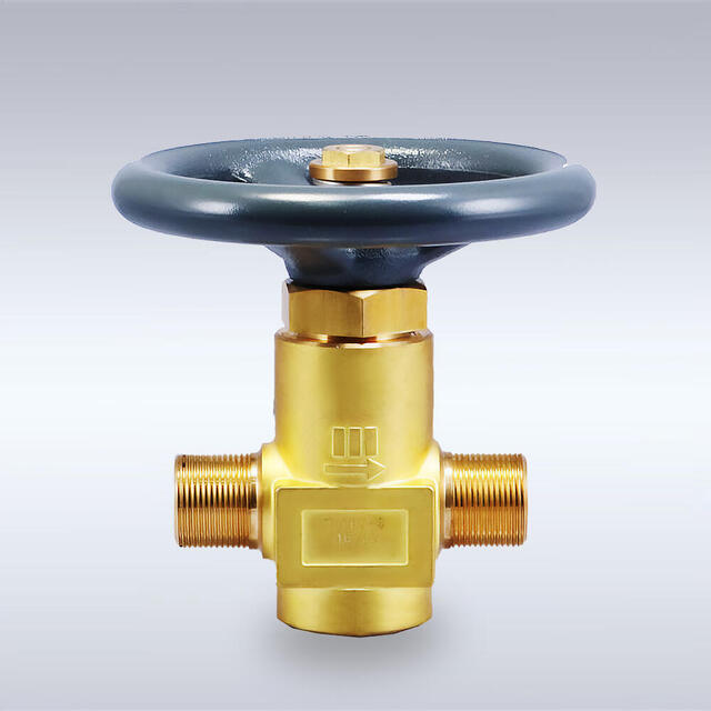 P-110-R型 一般高圧ガス配管用 黄銅製バックシートバルブ（ストレート型、10mm）