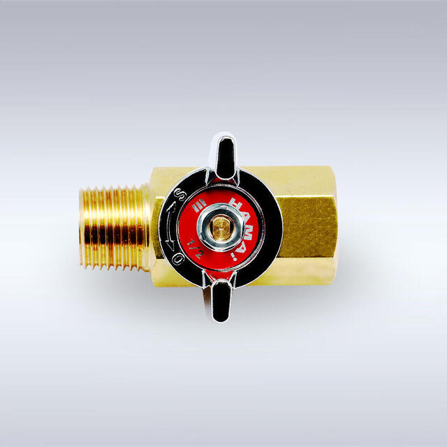 BBS-B47型 オス×メス 蝶ハンドル型 黄銅製ボールバルブ（15A）