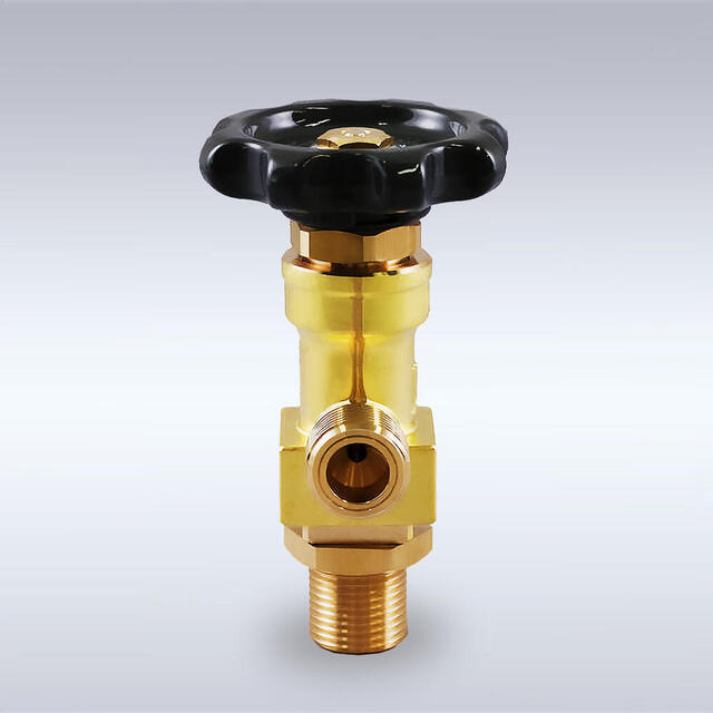 G-12型 一般高圧ガス配管用 黄銅製 バックシート式 充てん元弁（アングル型、4mm）