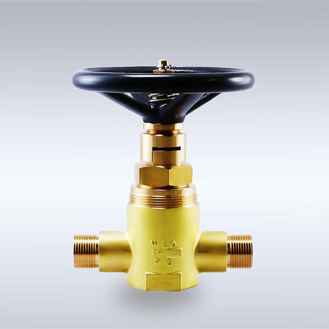 G-115-RB型 一般高圧ガス配管用 ボルト固定式 黄銅製バックシートバルブ（ストレート型、15mm）