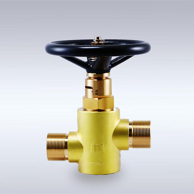 G-119-R型 一般高圧ガス配管用 黄銅製バックシートバルブ（ストレート型、19mm）