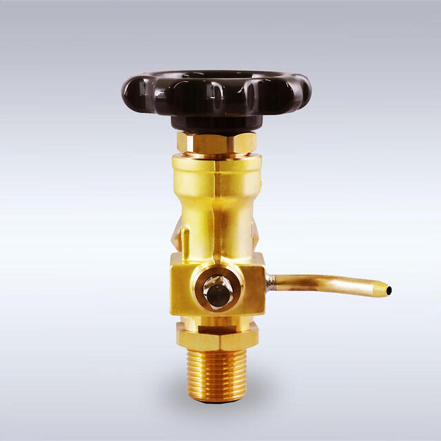 G-12-AS型 一般高圧ガス配管用 黄銅製 バックシート式 圧力計元弁（アングル型、4mm）